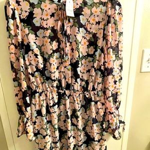 J Crew floral long sleeve dress